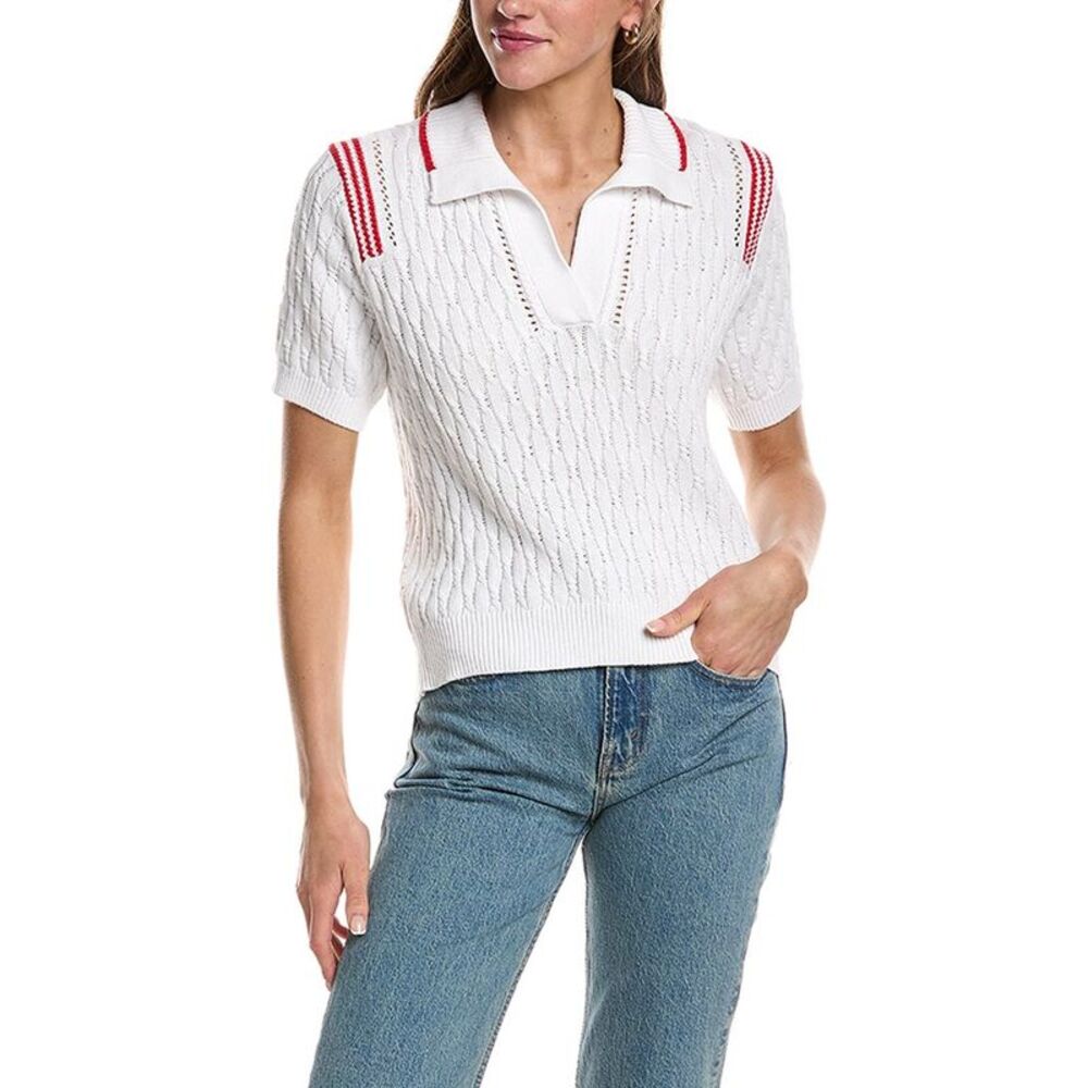 Design History Womens  Shoulder Stripe, White